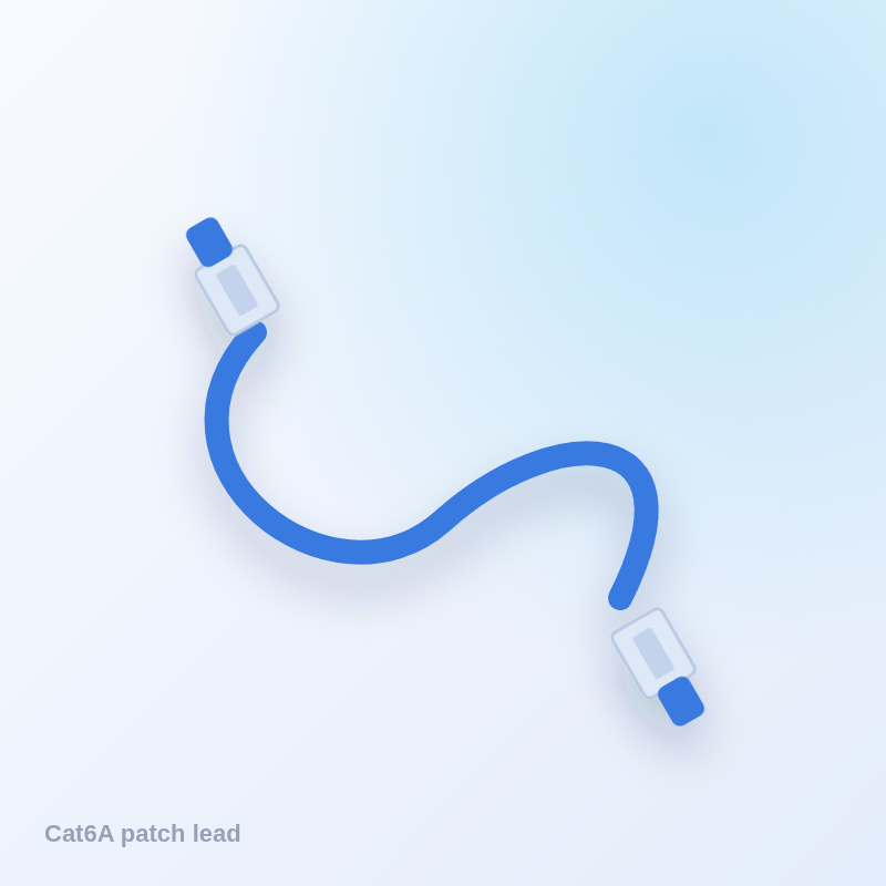 Cat6A shielded patch lead