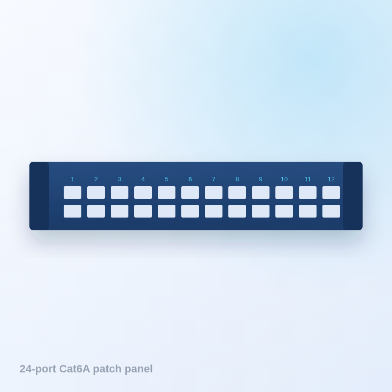 24-port Cat6A shielded patch panel