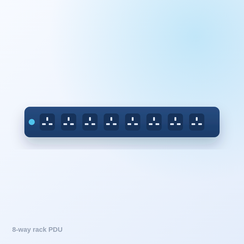 8-way horizontal rack PDU with surge protection