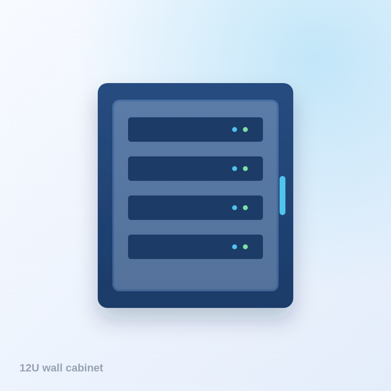 12U wall-mounted data cabinet, 600 mm deep